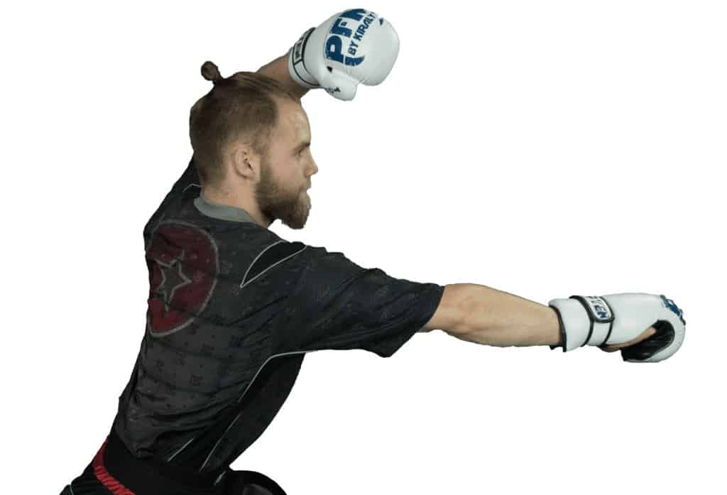 Jens-the-killer Kickboxer mit Handschützern